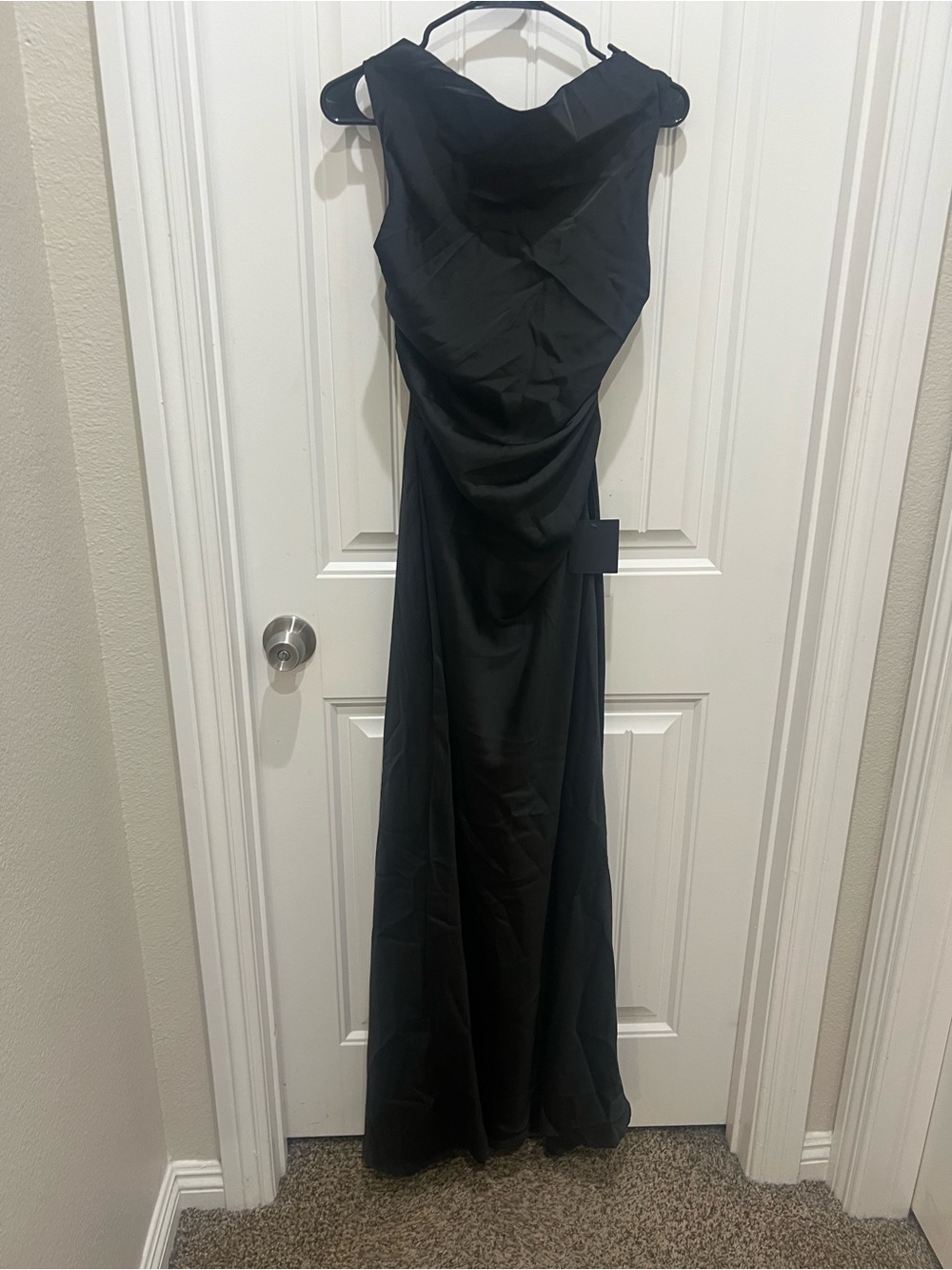 Lulu's Black Draped Maxi Gown - Women Dresses Maxi